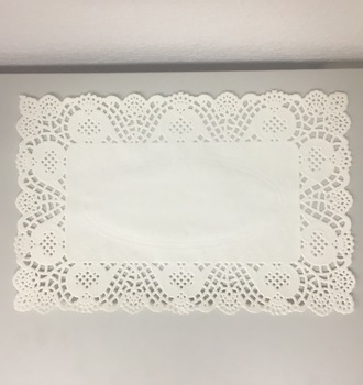 Салфетки ажурные белые прямоугольные 20*30 см