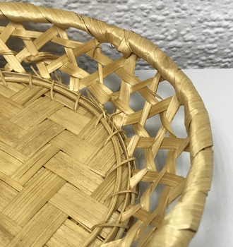 832102 Фруктовница круглая, редкое плетение