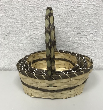 +Набор корзин из 5 бело-корич (С -093)