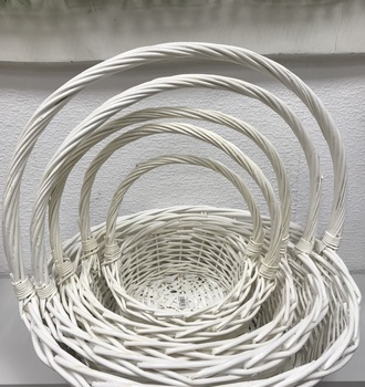 +Набор корзин пл.  из 5 (019, 110) белая 164-1,-2