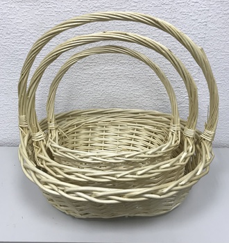 +Набор корзин пл. из 3 (022, 109, 1836/7) крем/бел