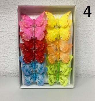 8см Бабочка на прищепке (12 шт)