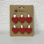 Прищепка 6 шт. Сердца