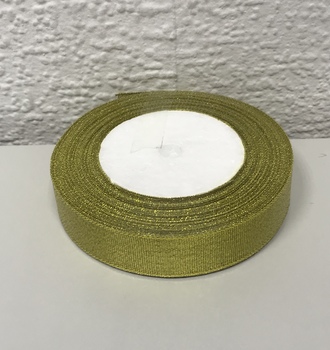 + Лента парча 2 см золото/сер