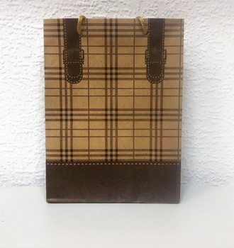 + Сумка крафт 10 (15*20) с верев.ручками с рис.