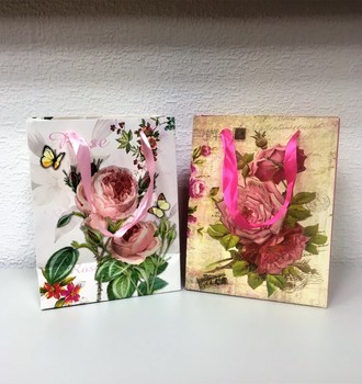 + Сумка крафт 12 (18*23) с атласными ручками