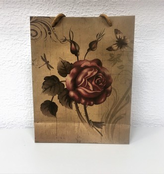 + Сумка крафт 12 (19*24) с верев.ручками с рис.