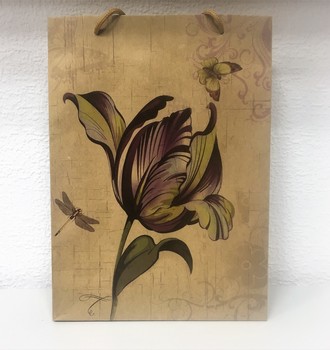 + Сумка крафт 18 (24*33) с верев.ручками с рис.