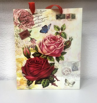 + Сумка крафт 18 (26*32) с атласными ручками