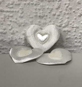 Набор сердец декор. (12шт), атлас