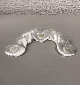 Набор сердец декор. (12шт), атлас