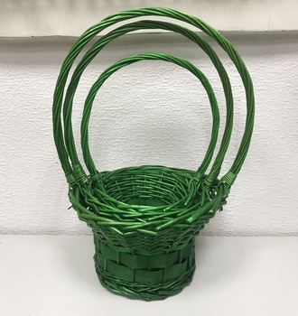 +Набор корзин пл. из 3 A10-1 белая/корич./крем