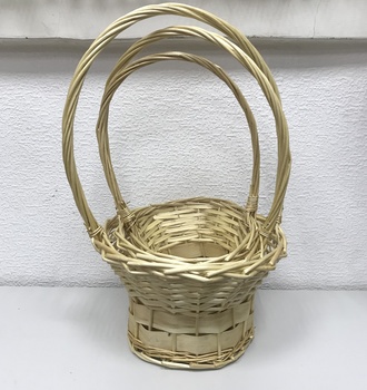 +Набор корзин пл. из 3 A10-1 белая/корич./крем