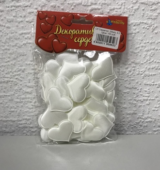 СЛ Сердечки декоративные (50шт), 3,2см