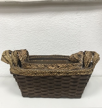 +Набор корзин пл. из 3 ВК13048 ручки петельки