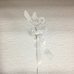 П Втавка Птичка резная белая