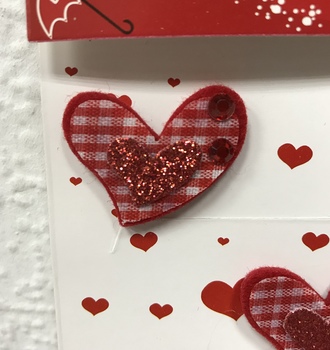 Наклейка 20 Сердца (8*15см)