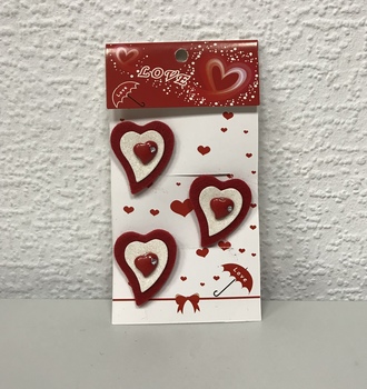 Наклейка 20 Сердца (8*15см)