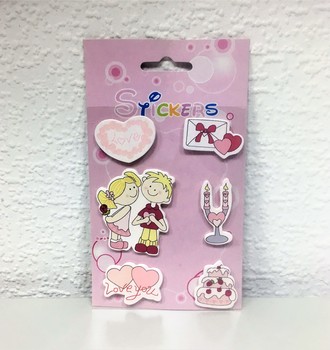 Наклейка Свадьба, С любовью (6шт)