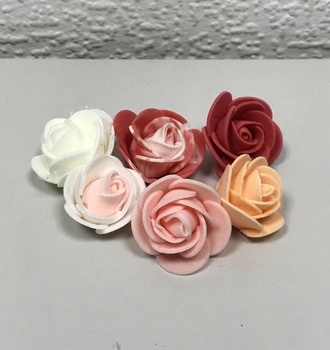 +Цветок роза фоам 2 см  1шт
