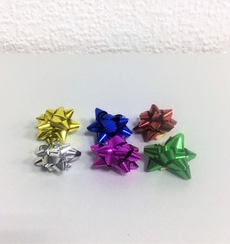 Бант-звездочка металл. №1  2,5см (100 шт)