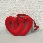 СЛ Сердце на подвеске 10см Двойное бархат