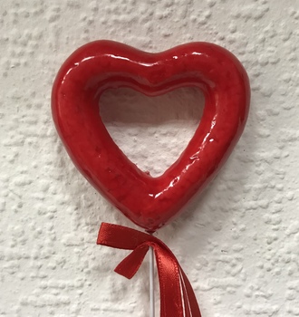 СЛ Сердце сувенирное на палочке 6см глянец