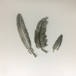 СЛ Декор металл "Прикосновение перышка", 3шт