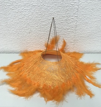 Каркас для букета 25см, сизаль, перья