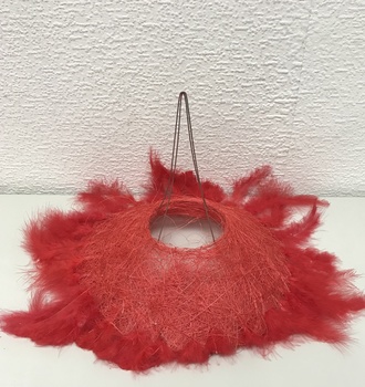 Каркас для букета 25см, сизаль, перья