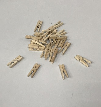 +Прищепка 2,5см натуральная (25шт)