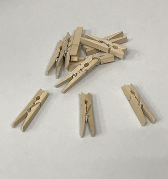 +Прищепка 4,8см натуральная  (10шт)