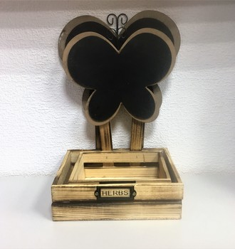 +Кашпо дерев. + бабочка