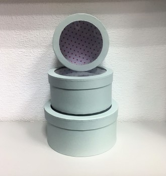 + Набор из 3-х круглая с прозр.крышкой Д23