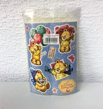 СЛ Наклейки декоративные в ассортименте 15*11см