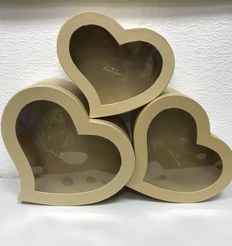 + Набор из 3-х сердец с прозрачной кр