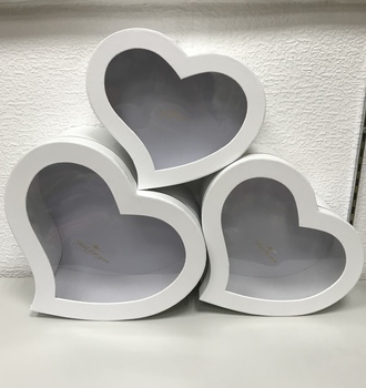 + Набор из 3-х сердец с прозрачной кр